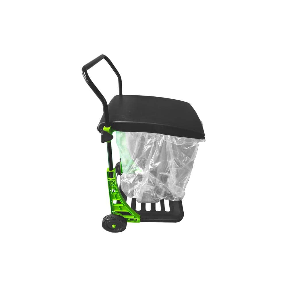 Adjustable Black and Green Metal Garden Cart with Lid