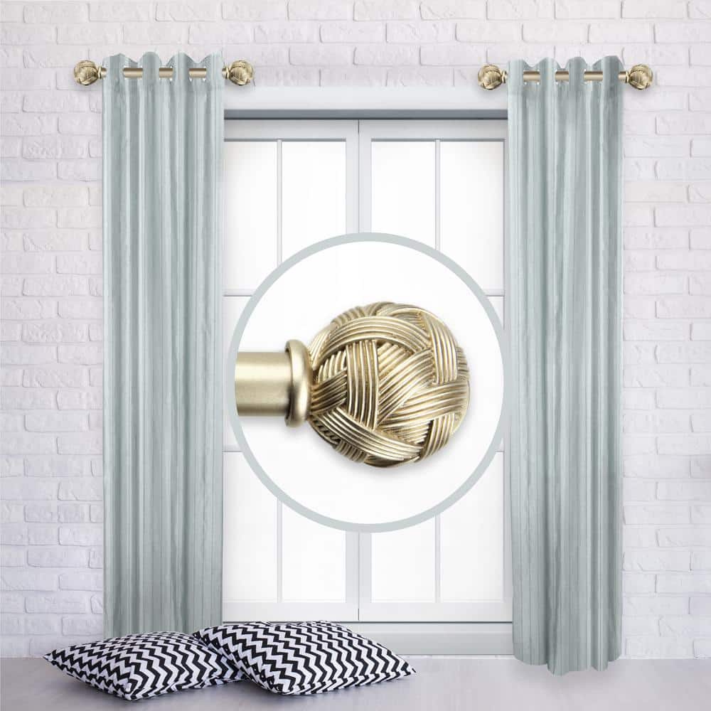 Twine 12 in. - 20 in. L Adjustable 1 in. Dia Single Side Window Curtain Rod in Light Gold (Set of 2) price history on PriceWatchPro