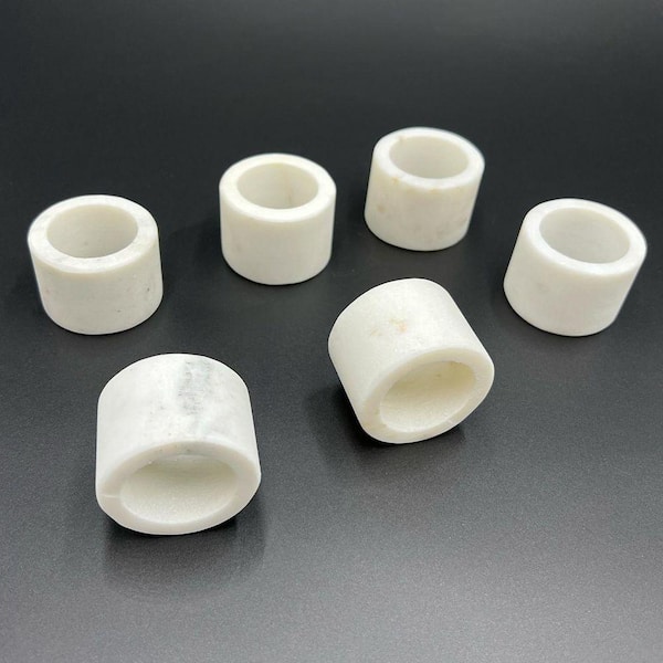 1.75 in. W x 1.25 in. H Real Marble Napkin Rings Set of 12