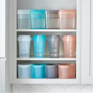 Gray BPA-Free Silicone Reusable Food Storage Container Set