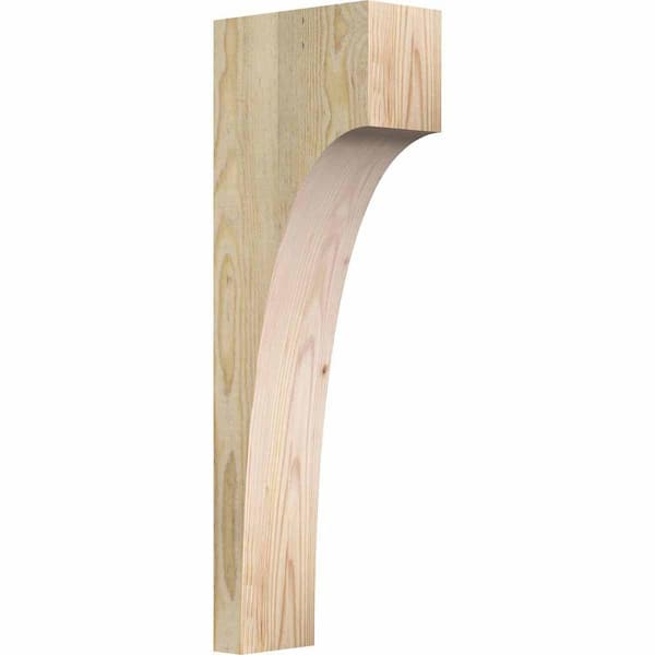 Ekena Millwork 4 in. x 8 in. x 24 in. Douglas Fir Huntington Rough Sawn Corbel