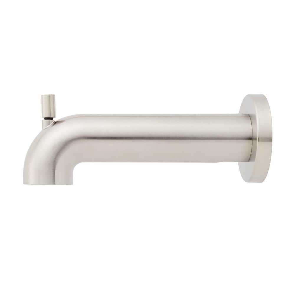 Lexia Chrome 6-7/8" Modern Integrated Diverter Tub Spout