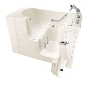 Gelcoat Value Series 52 in. x 30 in. Right Hand Walk-In Whirlpool Bathtub with Outward Opening Door in Linen