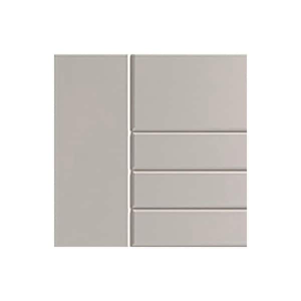 Tampa 7.25 in. W x 0.625 in. D x 7.25 in. H Gray Cabinet Door Sample Shoreline Gray Matte