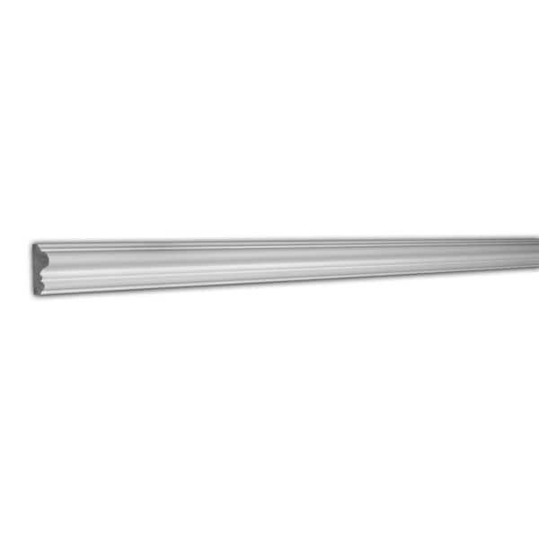 American Pro Decor 1-5/8 in. x 11/16 in. x 96 in. Plain Recycled Polystyrene Panel Moulding Pro Pack 64 LF (8-Pack)