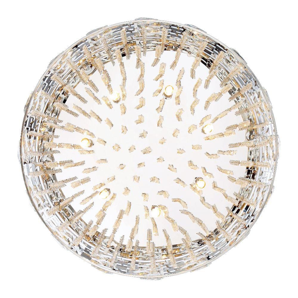 Chrome LED Crystal Drum Pendant Light for Indoor/Outdoor