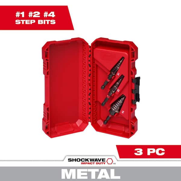 SHOCKWAVE Impact Duty Titanium Step Bit Kit (3-Piece)