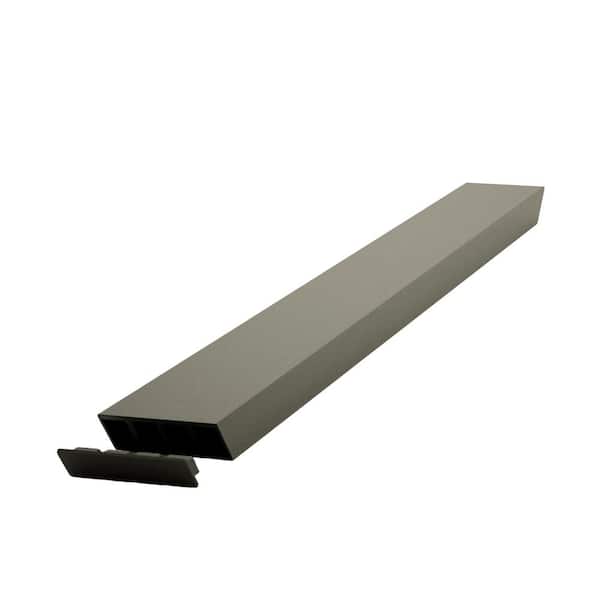 2.5in. x 1in. x 42in. Black Aluminum Industrial Double Sided Island Support Bracket