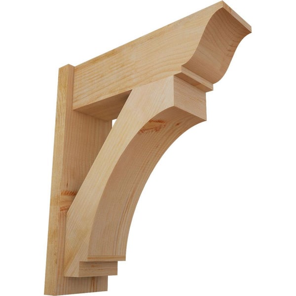 Ekena Millwork 8 in. x 28 in. x 24 in. Imperial Traditional Rough Sawn Douglas Fir Outlooker