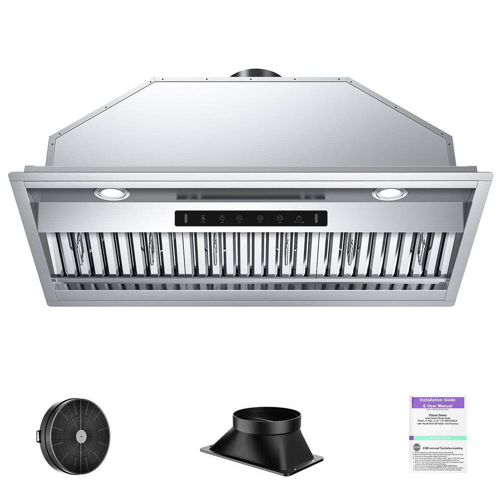 30 in. 900 CFM Convertible Insert Range Hood in Stainless Steel with LED, Charcoal Filter and Gesture Control price history on PriceWatchPro