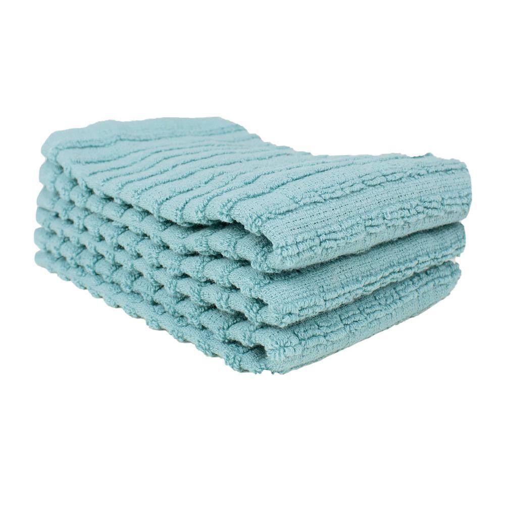 Ritz 100% Terry Cotton, Highly Absorbent Dish Cloth Set, 12 x 12, 6-Pack, Cactus Green