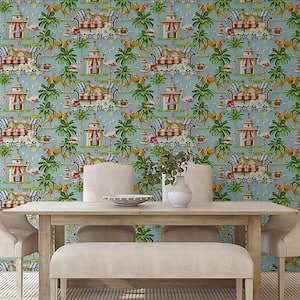 Night In India Dawn Vinyl Peel and Stick Wallpaper Roll (Covers 30.75 sq. ft.)