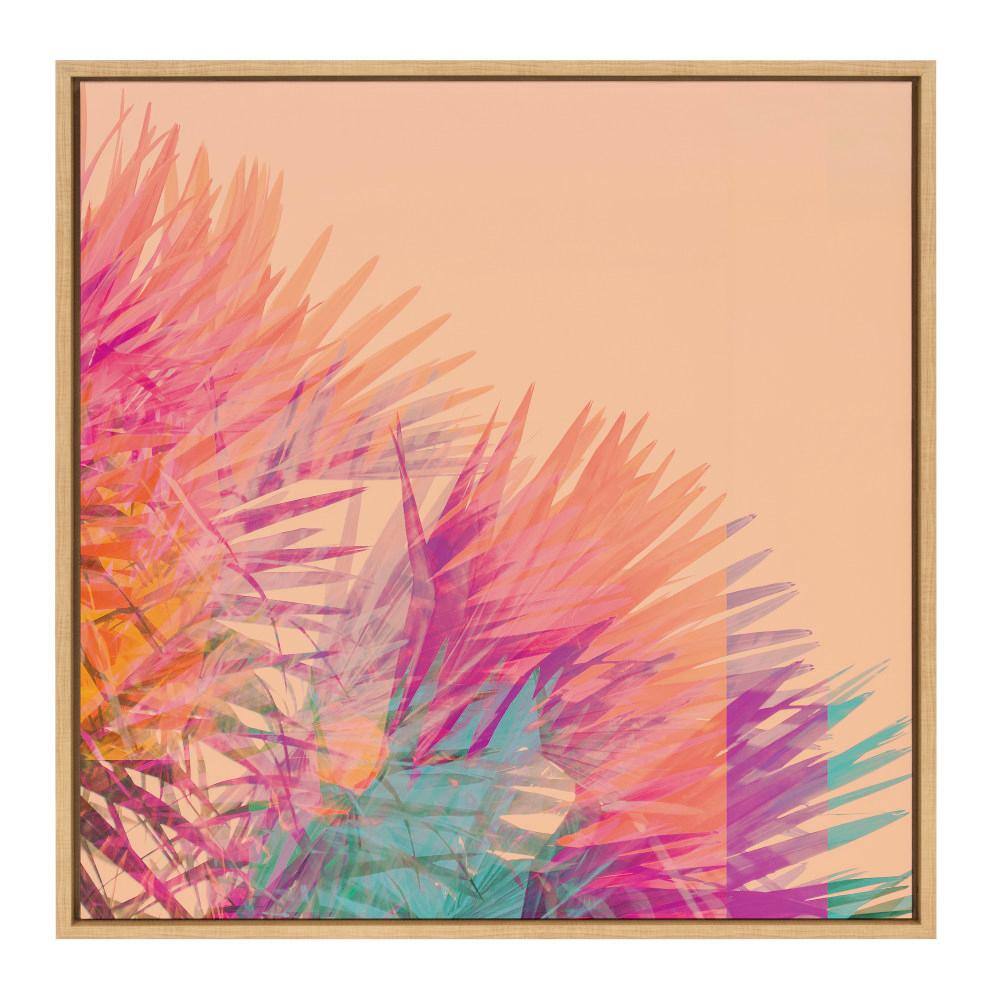 Sylvie Sun Burn 2 Pink and Orange Framed Canvas Wall Art