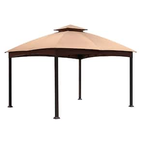 10 ft. x 12 ft. Replacement Canopy Top Gazebo Model in Light Brown