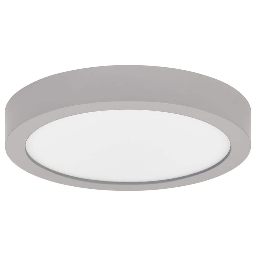 Ulko Silver LED Round Flush Mount Light