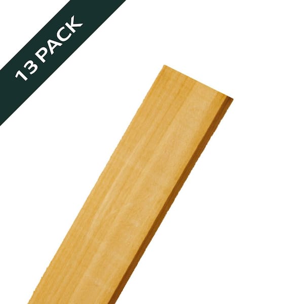 5/8 in. x 3-1/2 in. x 3-1/2 ft. Western Red Cedar Flat Top Fence Picket (13-Pack)