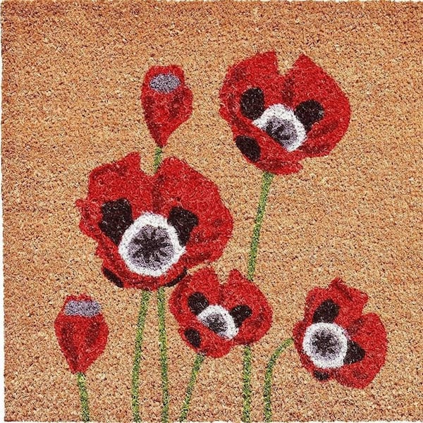 Multi-Colored 36 in. x 24 in. Coir Outdoor Door Mat