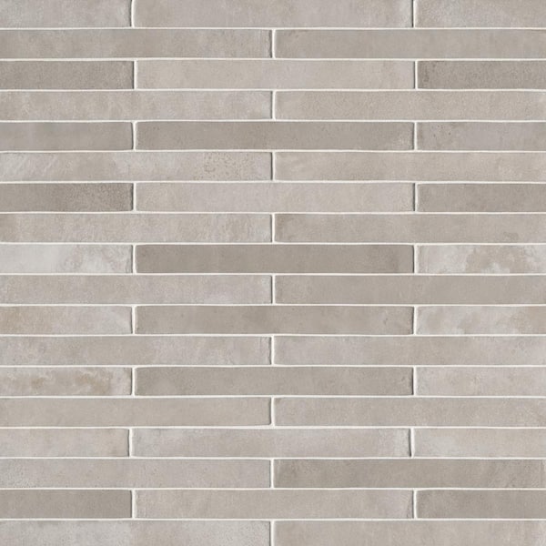 MSI Take Home Tile Sample - Maestro Gray Brick 2 in. x 9 in. Glossy Porcelain Floor and Wall Tile