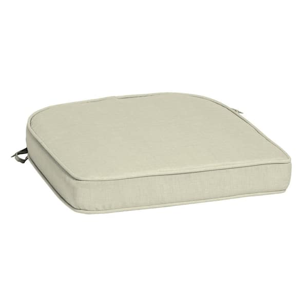 ARDEN SELECTIONS ProFoam 20 in. x 19 in. Tan Leala Rounded Rectangle Outdoor Chair Cushion