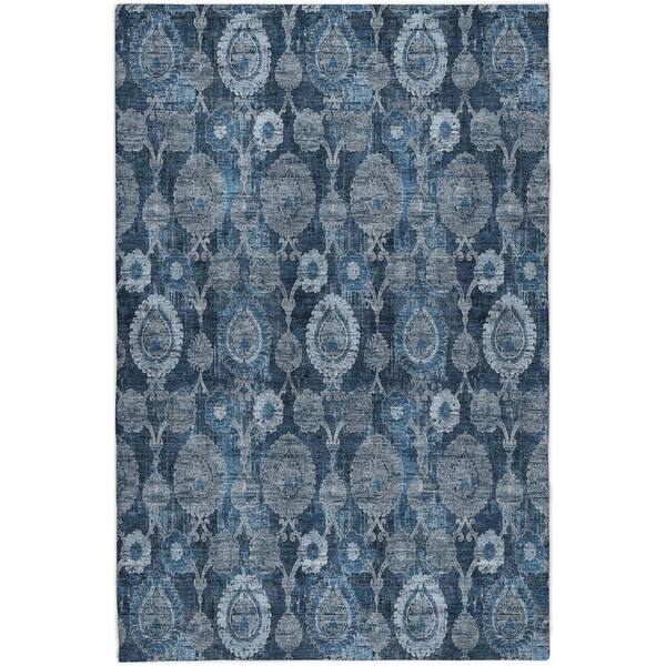 Dream Shag Premium Machine Washable Abstract ADS821 Navy 10 ft. x 14 ft. Area Rug