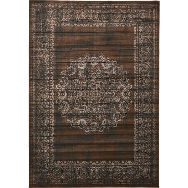 Unique Loom Imperial Cypress Chocolate Brown 8' 0 x 11' 6 Area Rug