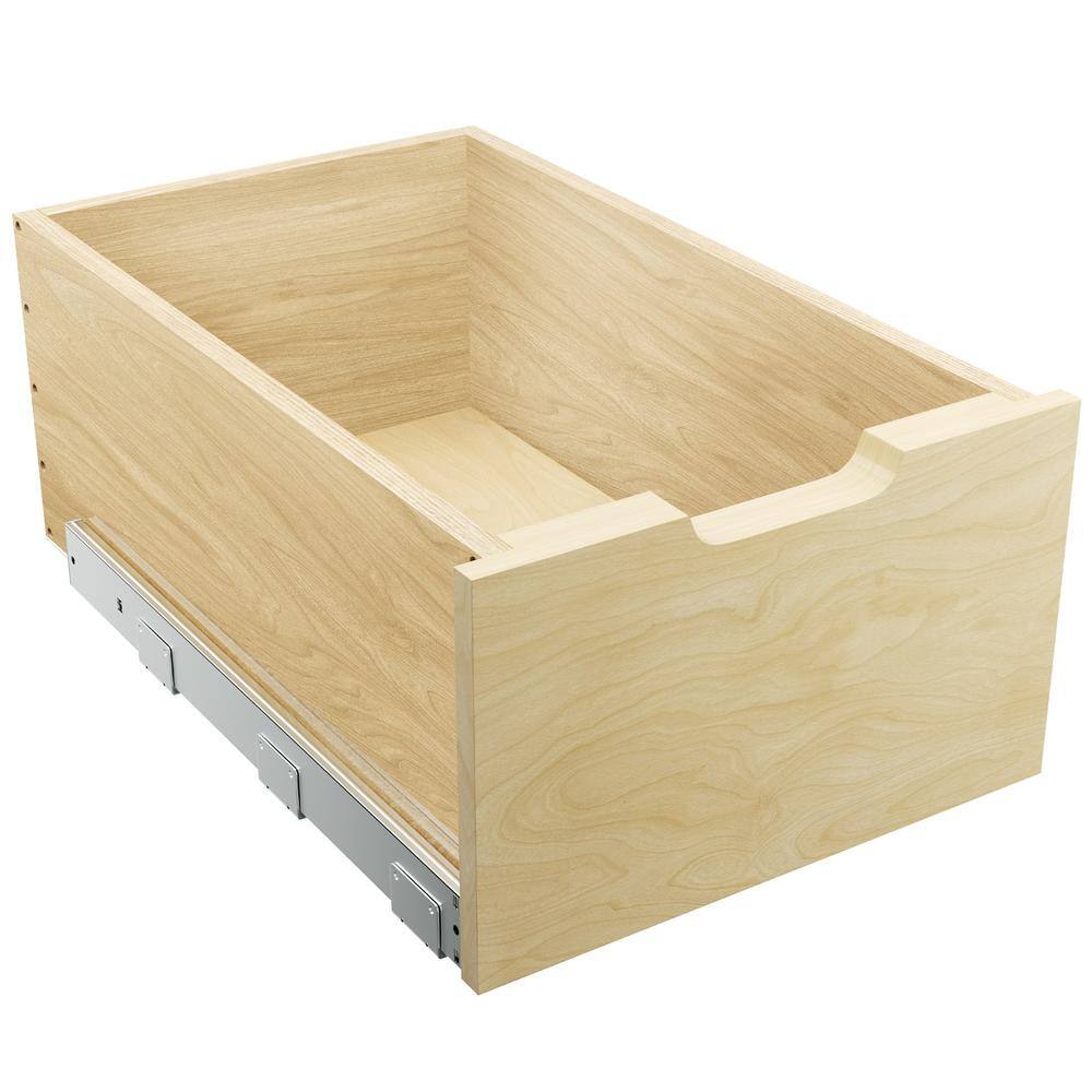 HOMEIBRO 8 in. H x 19.5 in. W Wood Pull Out Drawer with Soft