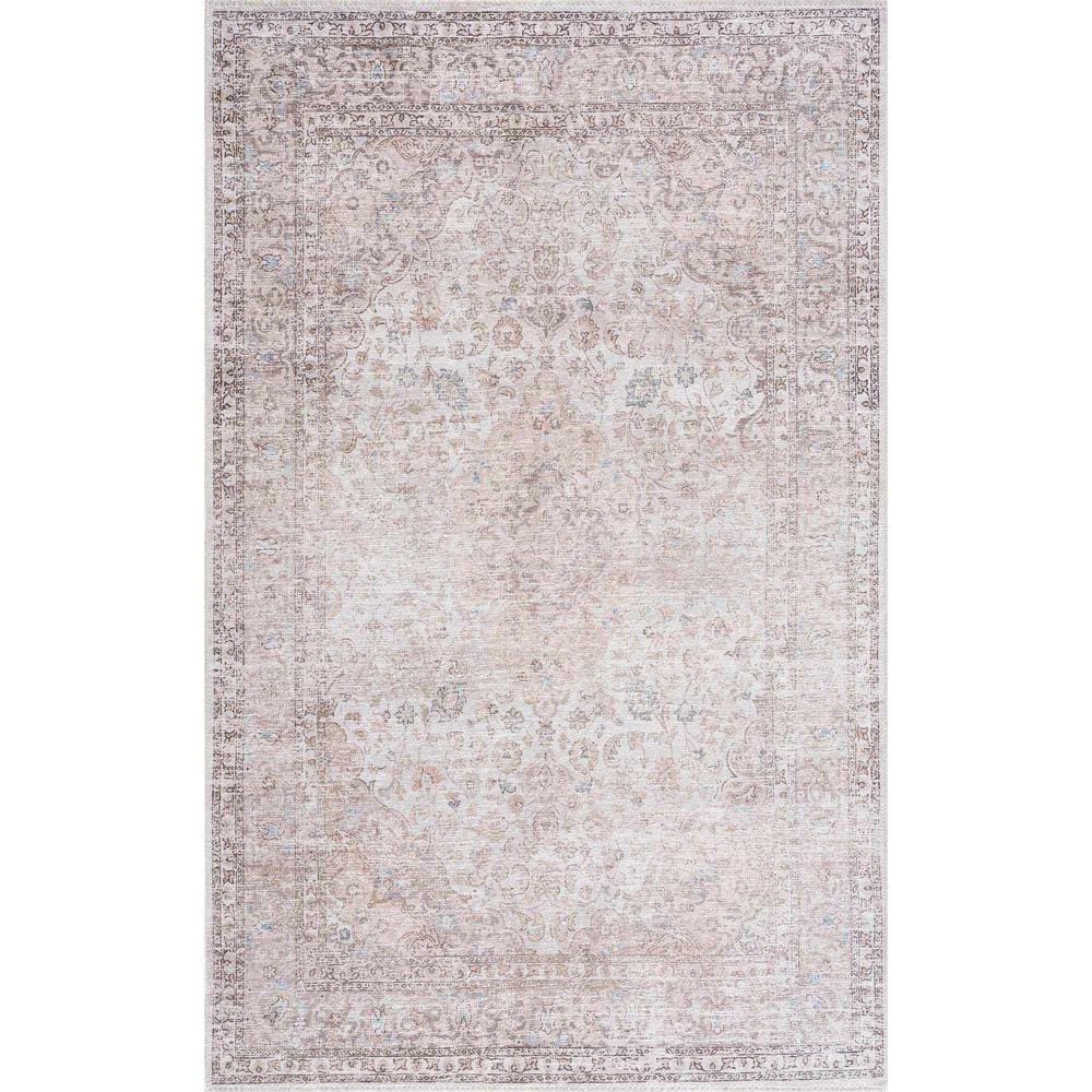 Elysian Fields Blue Oriental Washable Rectangular Rug 7'10"x10'3"
