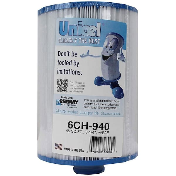 CH Series 6 in. Dia x 8-1/4 in. 45 sq. ft. Replacement Filter Cartridge with 1-1/2 in. SAE Thread Top