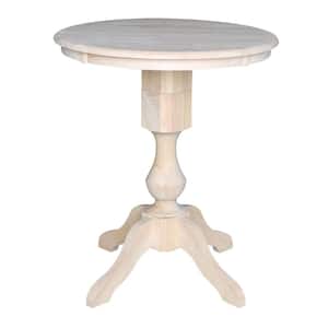 Sophia 30 in. Unfinished Solid Wood Counter-Height Table