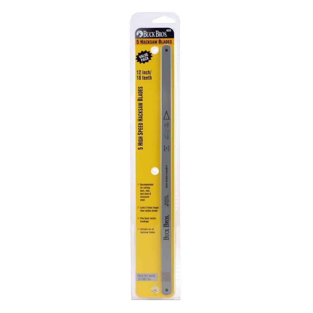 Buck Bros. 12 in. and 18T HSS Hacksaw Blade (5Pack) 120GM528 The