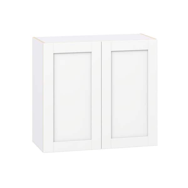 Milton 33 in. W x 14 in. D x 30 in. H Assembled Shaker Wall Kitchen Cabinet in Bright White