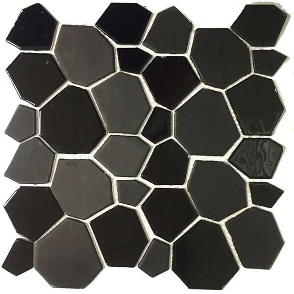 Instant Mosaic Peel and Stick 11-1/2 in. x 11-1/2 in. x 5 mm Glass Mosaic Tile