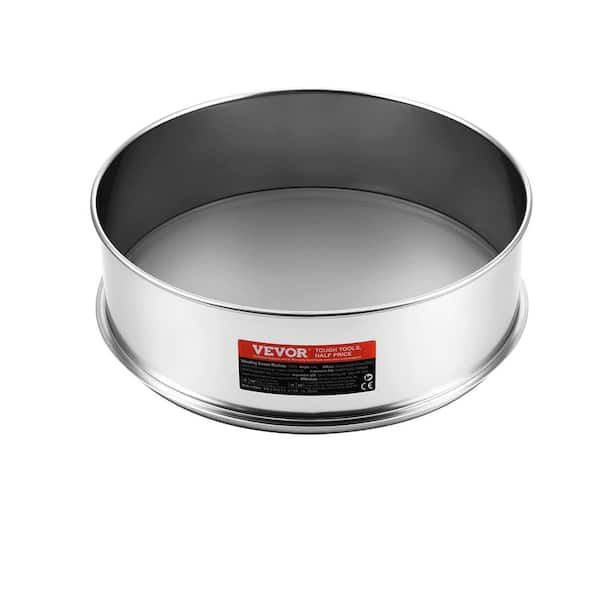 VEVOR Flour Sieve Fine Mesh, 80-Mesh Flour Sifter, 304-Stainless Steel Fine Mesh Sifter Food-Grade, Dia. 12.6 in. Fine Mesh