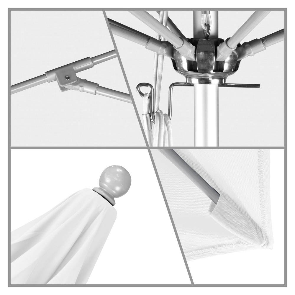 7.5' Lemon Olefin Patio Umbrella with Silver Aluminum Frame