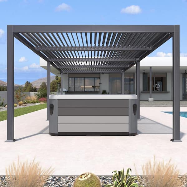 【大放出】 Glass-roots kubire & LSA outdoor PURPLE LEAF 11.4 ft. x 27.2 ft. Gray Aluminum Outdoor