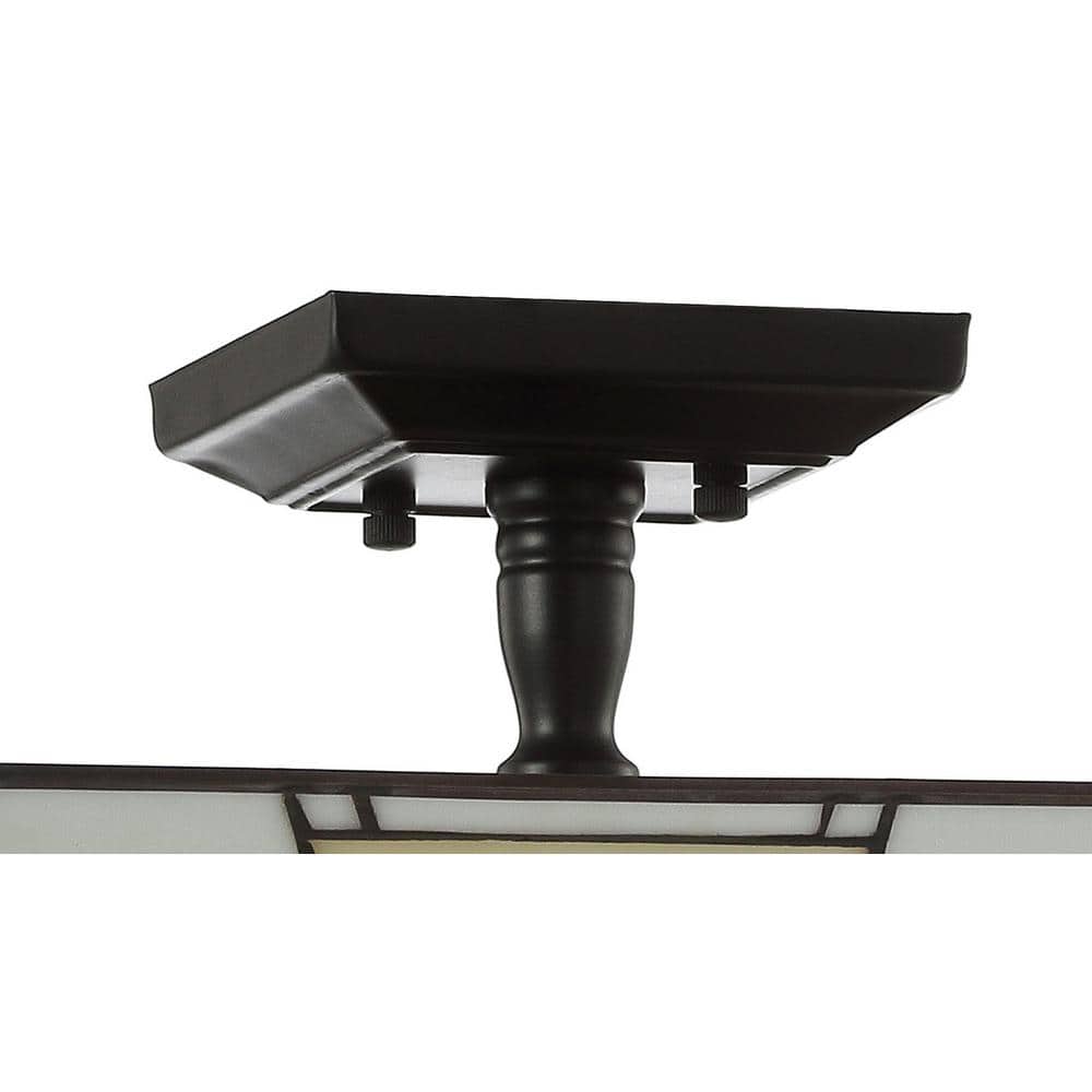 Jason 15.7" Multicolor Glass LED Semi-Flush Mount Light
