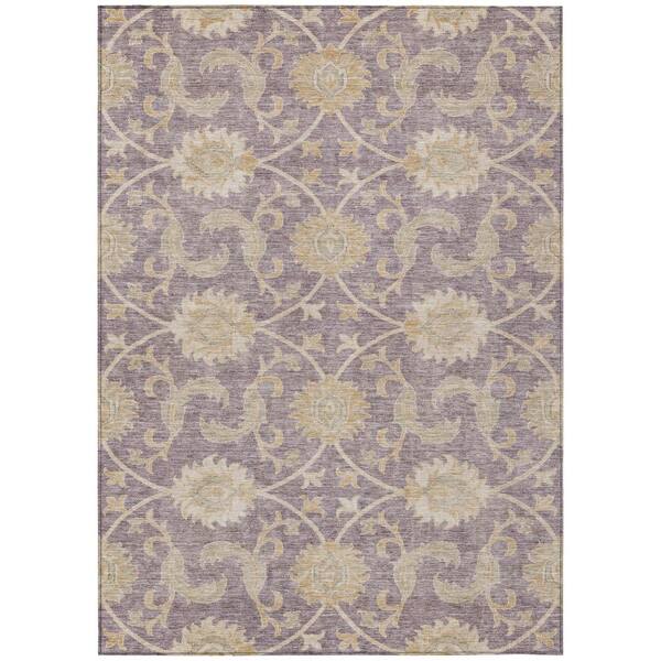 Chantille Machine Washable Indoor/Outdoor Abstract ACN3130 Purple 8 ft. x 10 ft. Area Rug