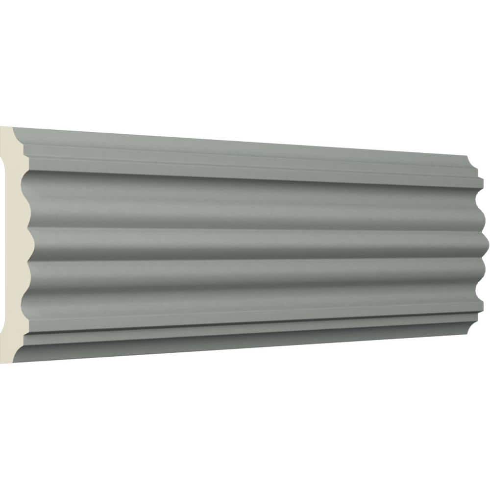 Classic Gray Polyurethane Crown Casing, 94.5" Length