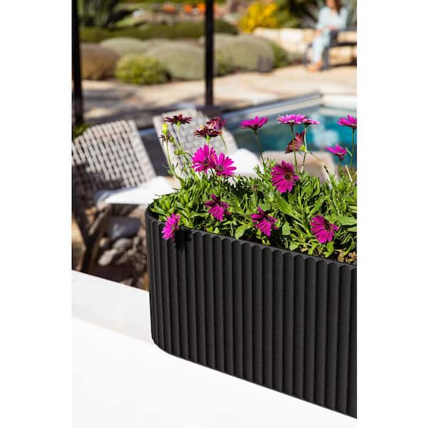 Veradek Demi Extra Large Black Plastic Rectangular Windox Box
