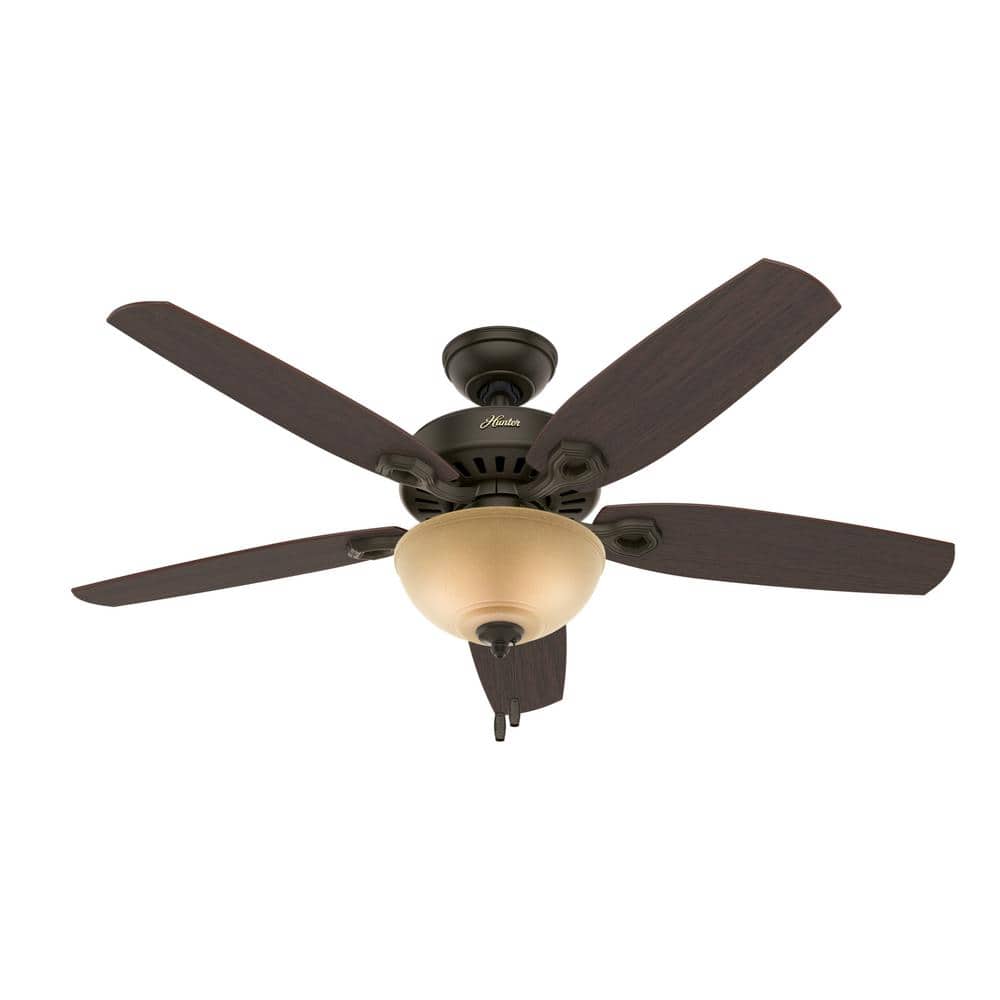 52'' New Bronze Ceiling Fan with LED Light and Reversible Blades