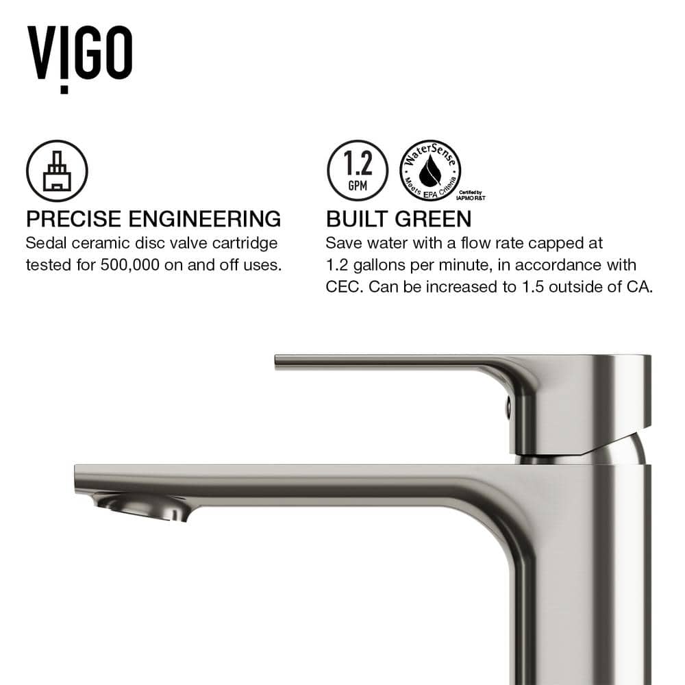 ConcretoStone Rectangular Vessel Bathroom Sink 24" in Gray with Modern Faucet