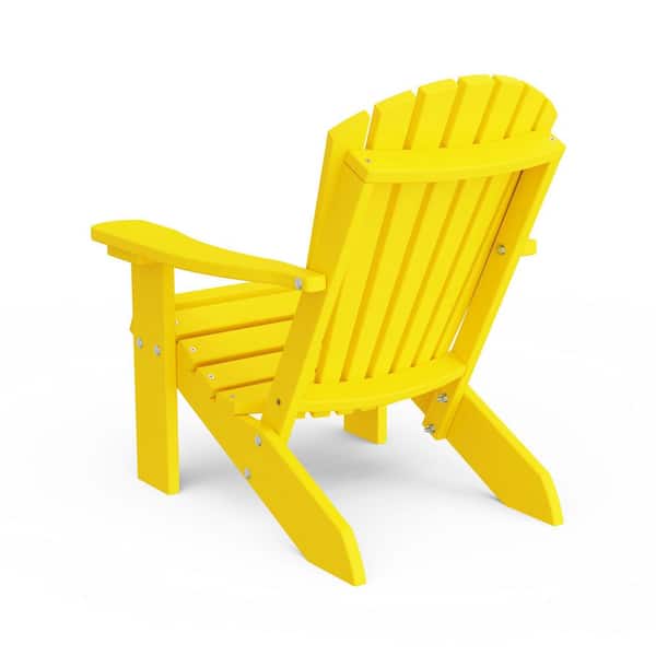 Wildridge Heritage Lemon Yellow Plastic Outdoor Child Adirondack