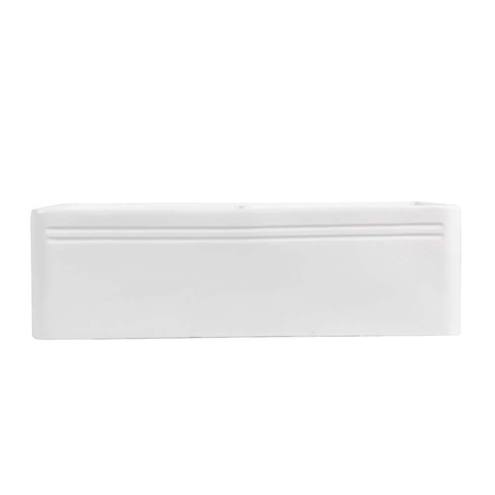 Cremona 33'' White Fireclay Double Bowl Farmhouse Sink