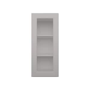 15 in. W x 12 in. D x 36 in. H in Shaker Dove Ready to Assemble Wall Kitchen Cabinet with No Glasses