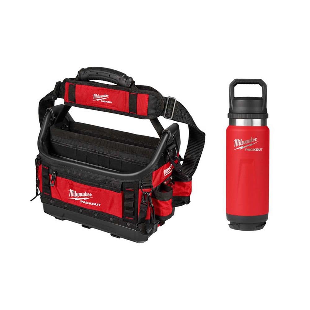 PACKOUT 15 in. Structured Tote with PACKOUT Red 24 oz. Insulated Bottle with Chug Lid price history on PriceWatchPro