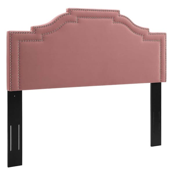 MODWAY Lucia Dusty Rose Red King/California King Performance Velvet Headboard
