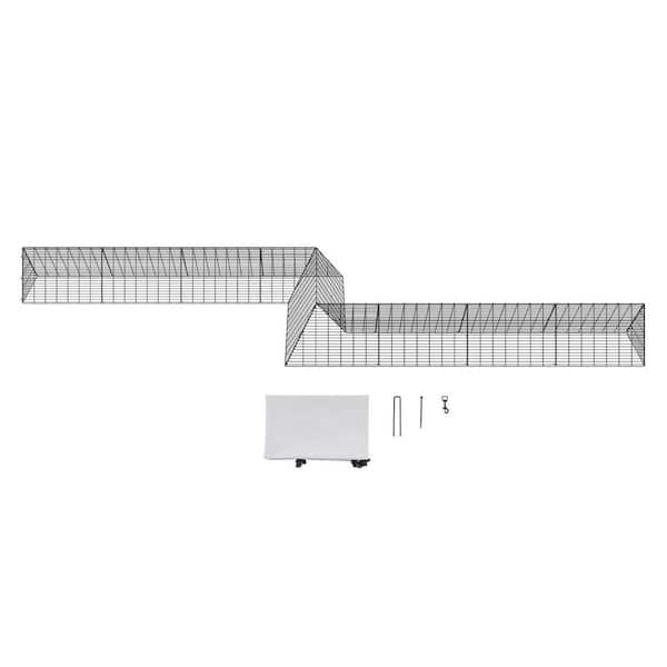 Poultry Fencing Chicken Tunnels, 287 x 78.7 x 24.2 in.Chicken Tunnels for Yard, Portable Chicken Tunnels