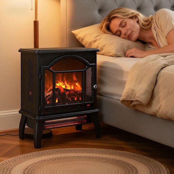 SUNRINX 400 sq. ft. 18 in. Electric Stove with Remote MG63-8-GSD