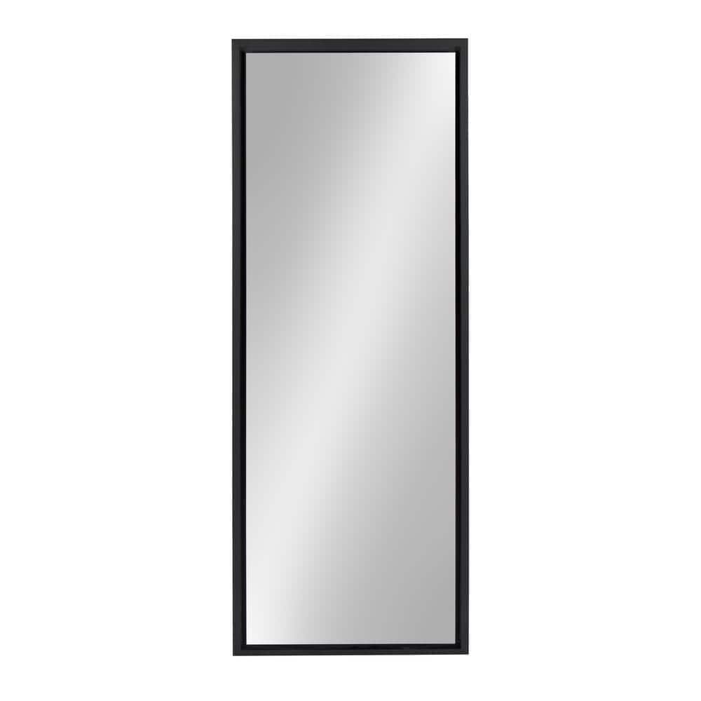 18 in. W x 58 in. H Rectangular Framed Wall Bathroom Vanity Mirror in Black