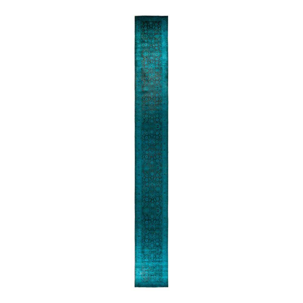 Overdyed Blue 3 ft. x 24 ft. Solid Wool Indoor Runner Rug price history on PriceWatchPro